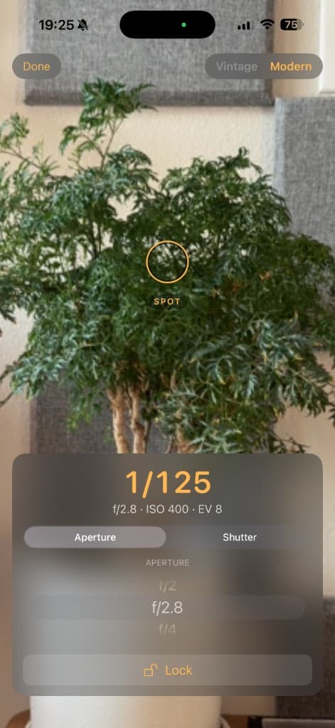 Rolls Logger built-in spot meter